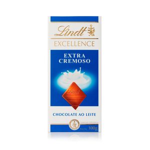 Chocolate Lindt Excellence Tablete Extra Cremoso ao Leite 100g