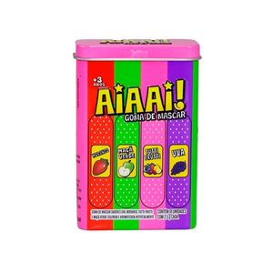 Goma de Mascar Sabores Uva, Morango, Tuti-Frutti e Maçã Verde Kids Zone 45g