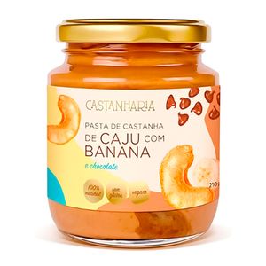 Pasta de Castanha de Caju com Banana e Chocolate Sem Glúten Castanharia 210g
