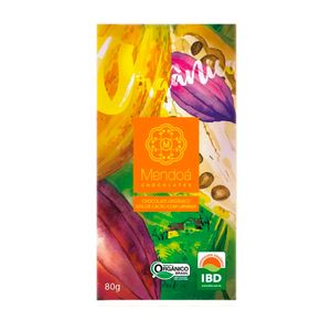 Chocolate Orgânico 55% de Cacau Com Laranja Mendoá 80g