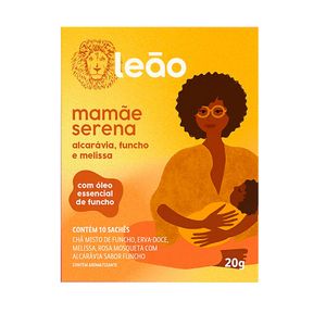 Chá Sabor Alcarávia, Funcho e Melissa Mamãe Serena Leão 10 Sachês