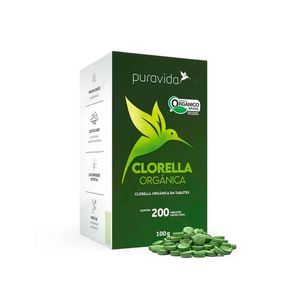 Clorella Orgânica Puravida 600 Tabletes 500mg