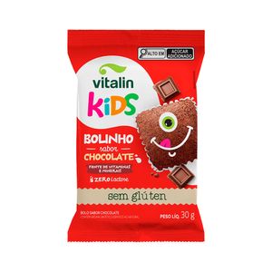 Bolinho Sabor Chocolate Kids Sem Glúten Vitalin 30g