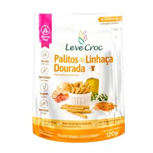 Palitos de Linhaça Dourada Sem Glúten Vegano Leve Croc 120g