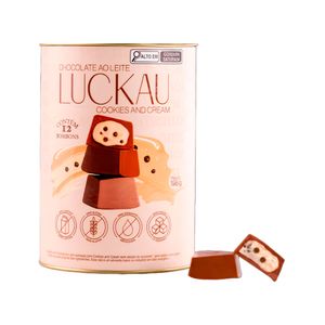Bombom de Chocolate ao Leite Com Cream e Cookies Luckau 198g