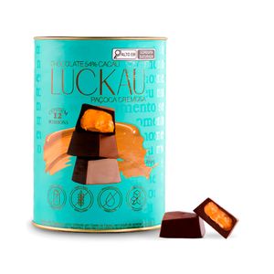 Bombom de Chocolate 54% Cacau Com Paçoca Cremosa Luckau 198g