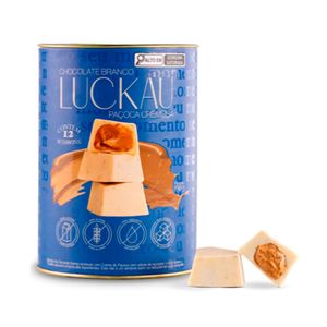 Bombom de Chocolate Branco Com Paçoca Cremosa Luckau 198g
