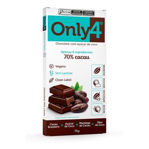 Chocolate 70% Cacau Only4 - 70g