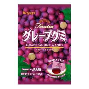 Bala de Goma Sabor Uva Kasugai 107g