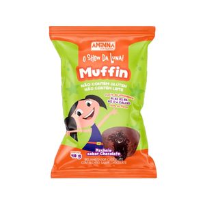 Muffin Sem Glúten de Chocolate Recheado de Chocolate Aminna 40g