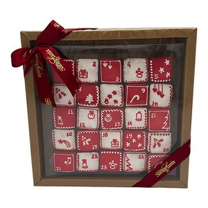 Biscoito Calendário Natalino Vermelho e Branco - 200g