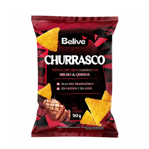 Snack Tortilla Belive Sabor Churrasco - 50g