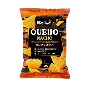 Snack Tortilla Belive Sabor Queijo Nacho - 50g