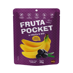 Fruta Pocket Snacks Liofilizada Sabor Banana e Açaí - 20g