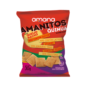 Snack Amanitos Sabor Queijo Nacho Sem Glúten - 30g