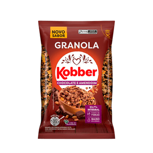 Granola Kobber Integral Sabor Chocolate e Amendoim - 250g