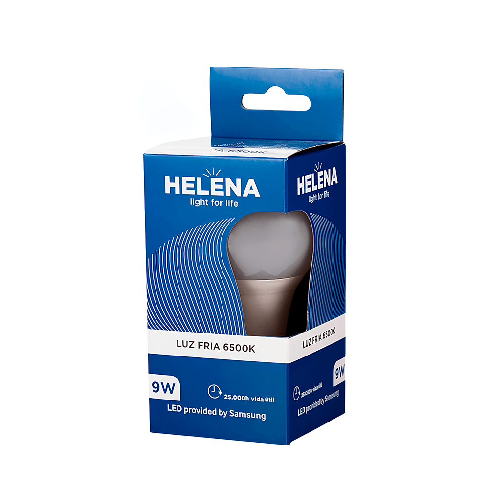 Lâmpada Led  Luz Fria Helena 9w