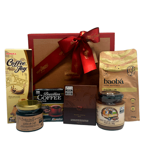 Cesta Presente Café e Biscoitos - 6 itens