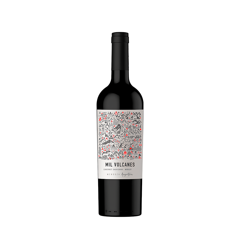 Vinho Bodega Volcanes Tinto Seco Chile Mil Volcanes Merlot, Sauvignon Blanc 750ml