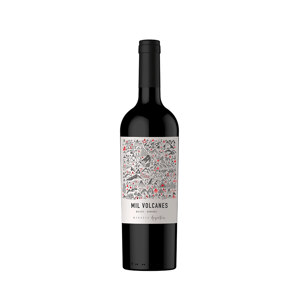 Vinho Bodega Volcanes Tinto Seco Chile Mil Volcanes Bonarda, Malbec 750ml